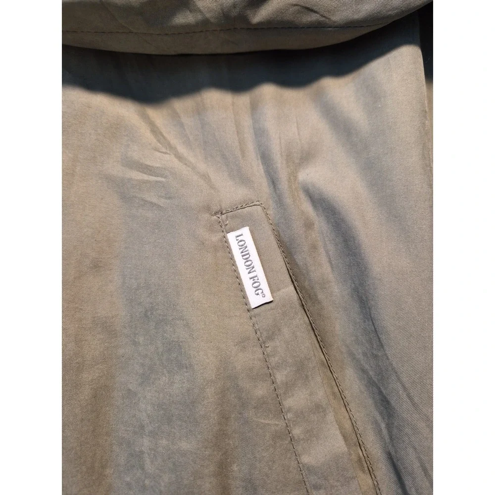 Vintage London‎ Fog Collection Men's L Khaki Suede-Look Jacket Bomber Classic